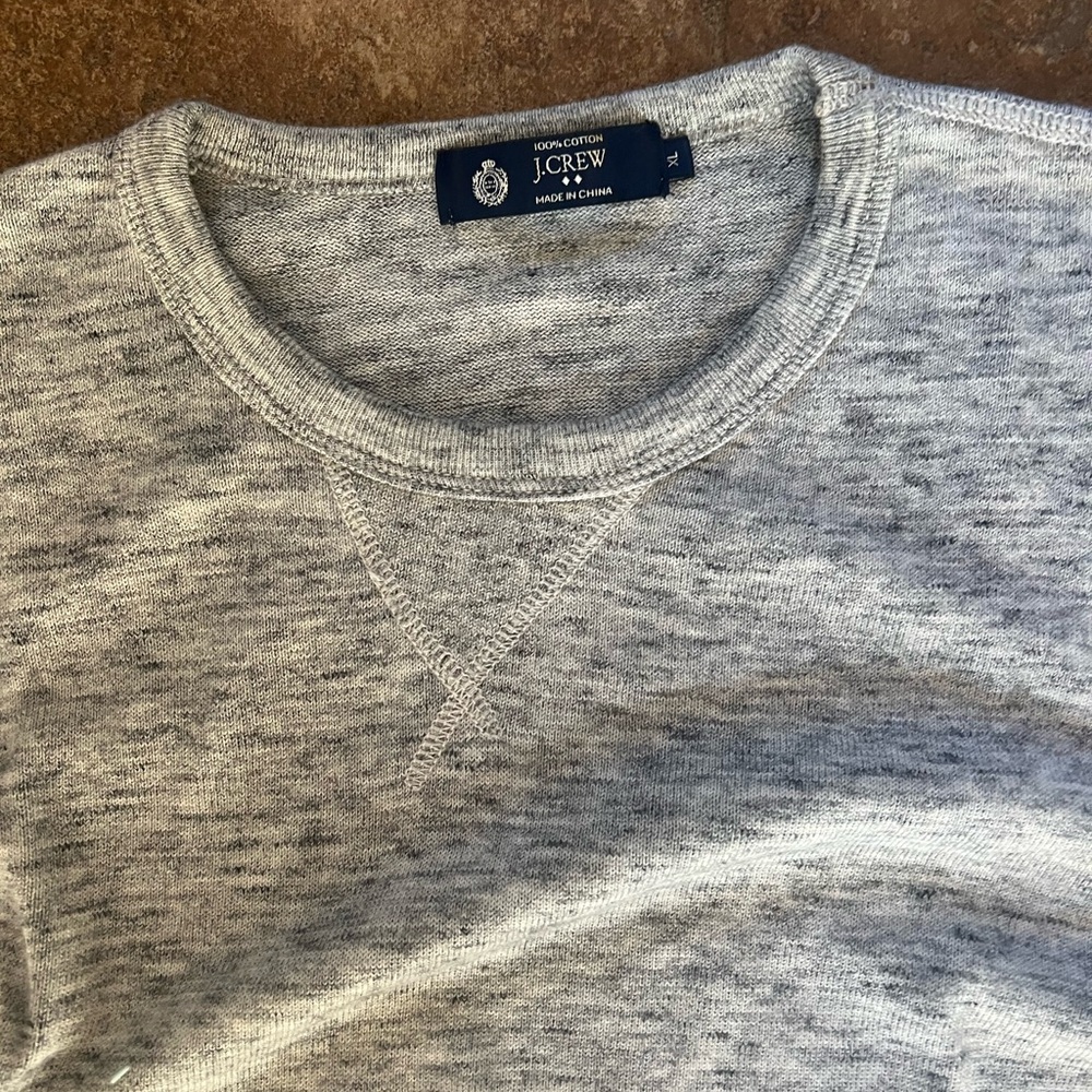 J. Crew Light Gray Crewneck Sweater